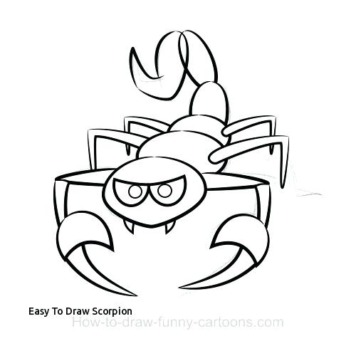 500x486 Simple Scorpion Drawing