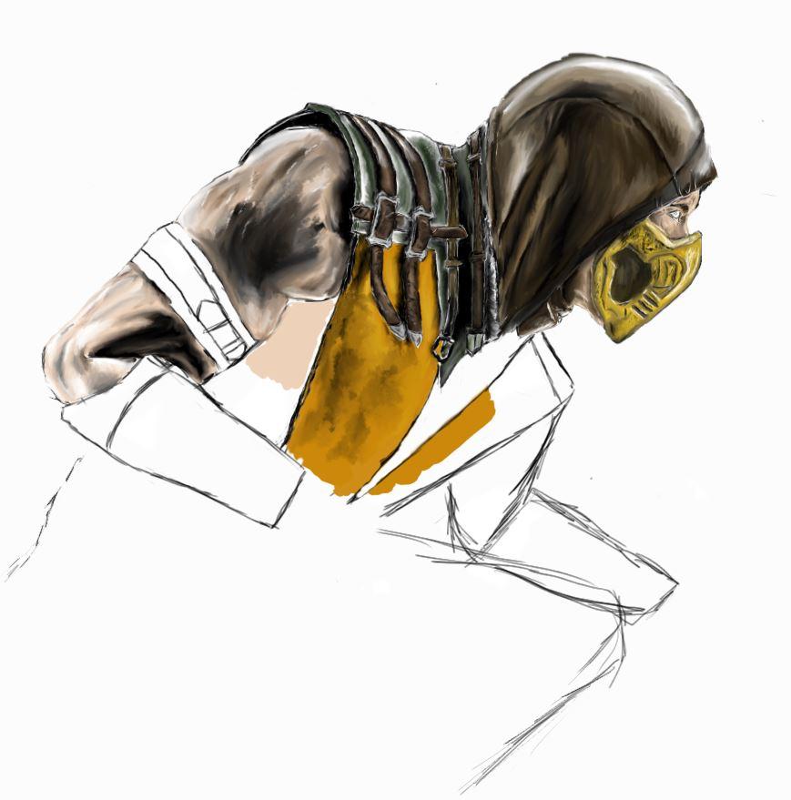 869x879 i'm working on a drawing of scorpion as he looked in mkx what do