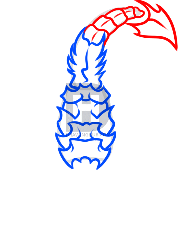 571x720 How To Draw A Scorpion Tattoo, Step