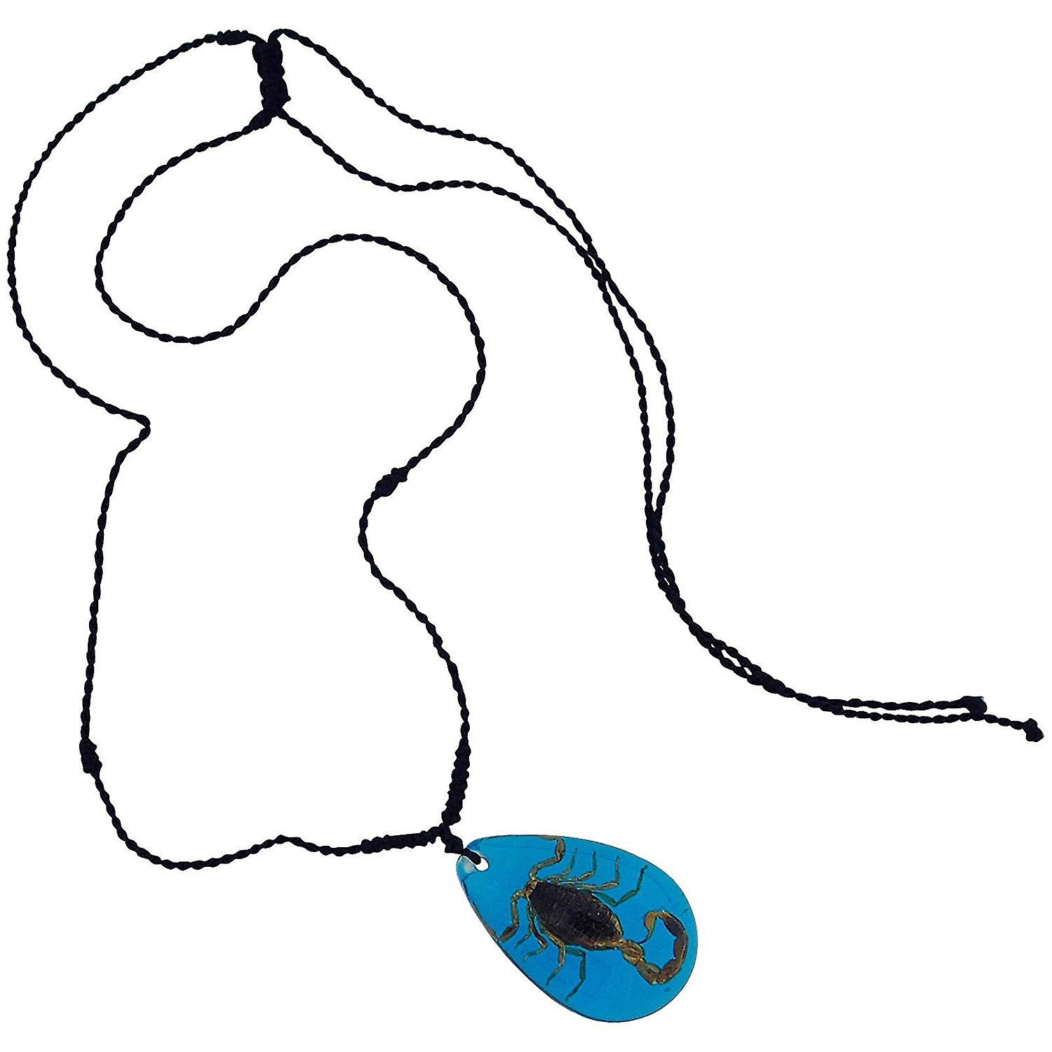 1500x1500 The Olivia Collection Bug Necklace With Real Scorpion Set In Blue