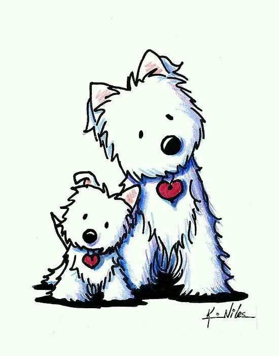 550x700 Westies Westies, Art, Dog Art
