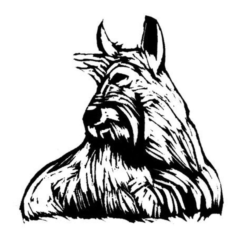 794x835 Scottie Sit Rubber Stamp Etsy