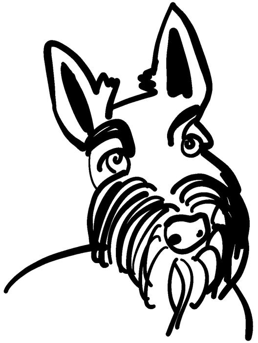 528x700 Scottish Terrier Vinyl Decal Hbarsci