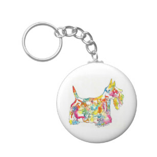 307x307 Scottish Terrier Keychains Lanyards Zazzle