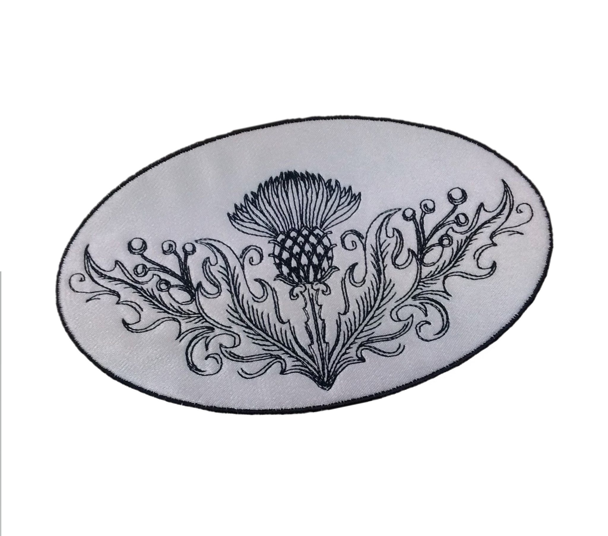 2048x1805 Motif Patch Scottish Thistle Large Oval Crest Malenas Patches