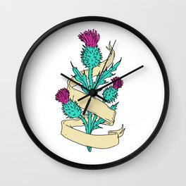 264x264 Scottish Thistle Wall Clocks