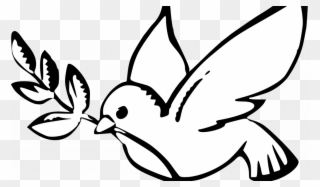 320x187 Peace Dove Black White Line Art Christmas Xmas