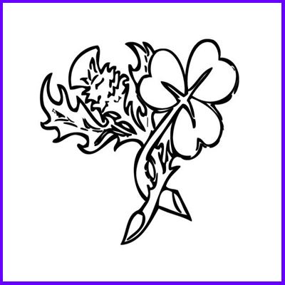 400x400 thistle and shamrock cling stamp