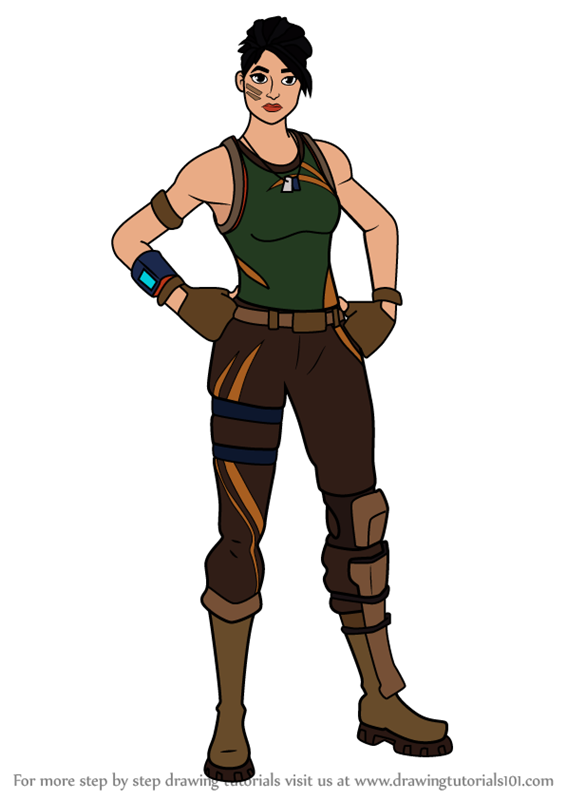 566x800 Learn How To Draw Jungle Scout From Fortnite