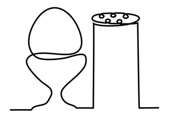 342x240 Scrambled Eggs One Line Drawing