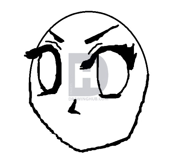 576x512 How To Draw An Anime Girl, Step