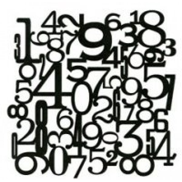 600x600 Scrap Fx Numbers Collage Stencil