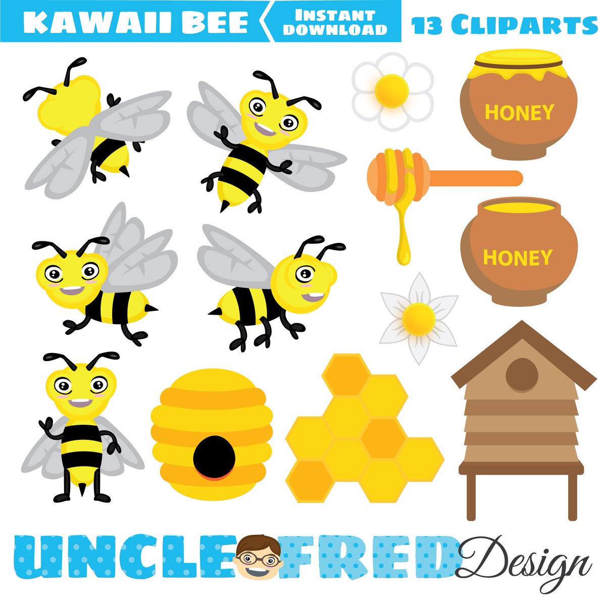 1200x1200 Unclefreddesign On Twitter New Product! Bee Clipart