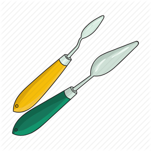 512x512 artistic, equipment, oil, paint, scraper, spatula, tool icon