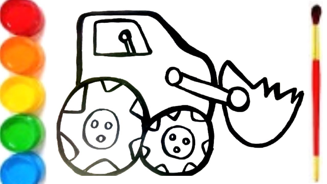 1280x720 scraper coloring and drawing learn colors in italian and english