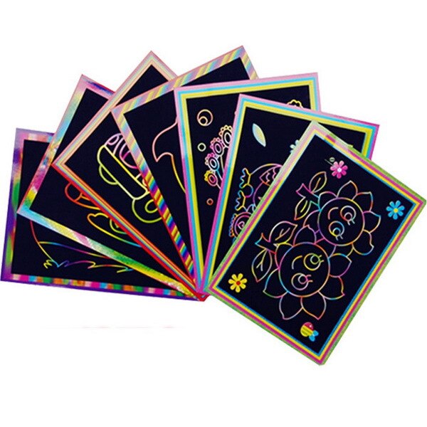 600x600 Magic Colorful Scraping Handmade Scratch Drawing Art