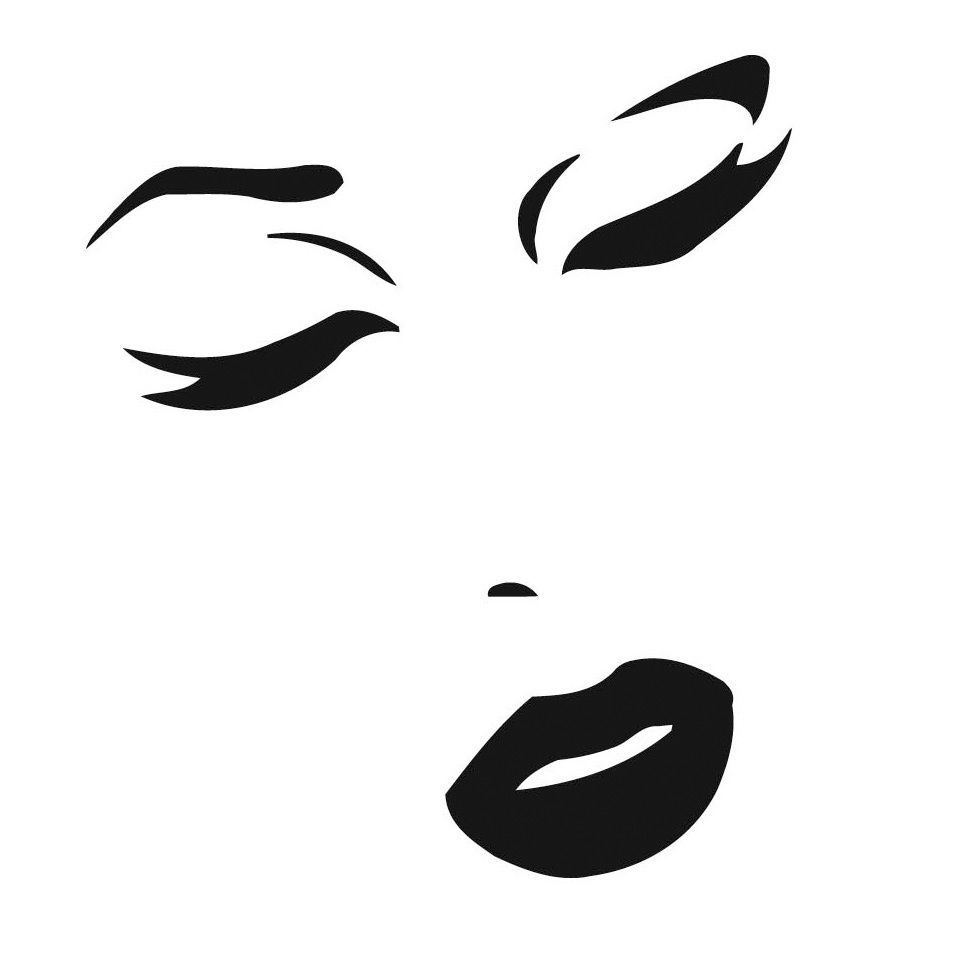 978x978 Woman Face Lips Vinyl Wall Art Body Part Cookies Art