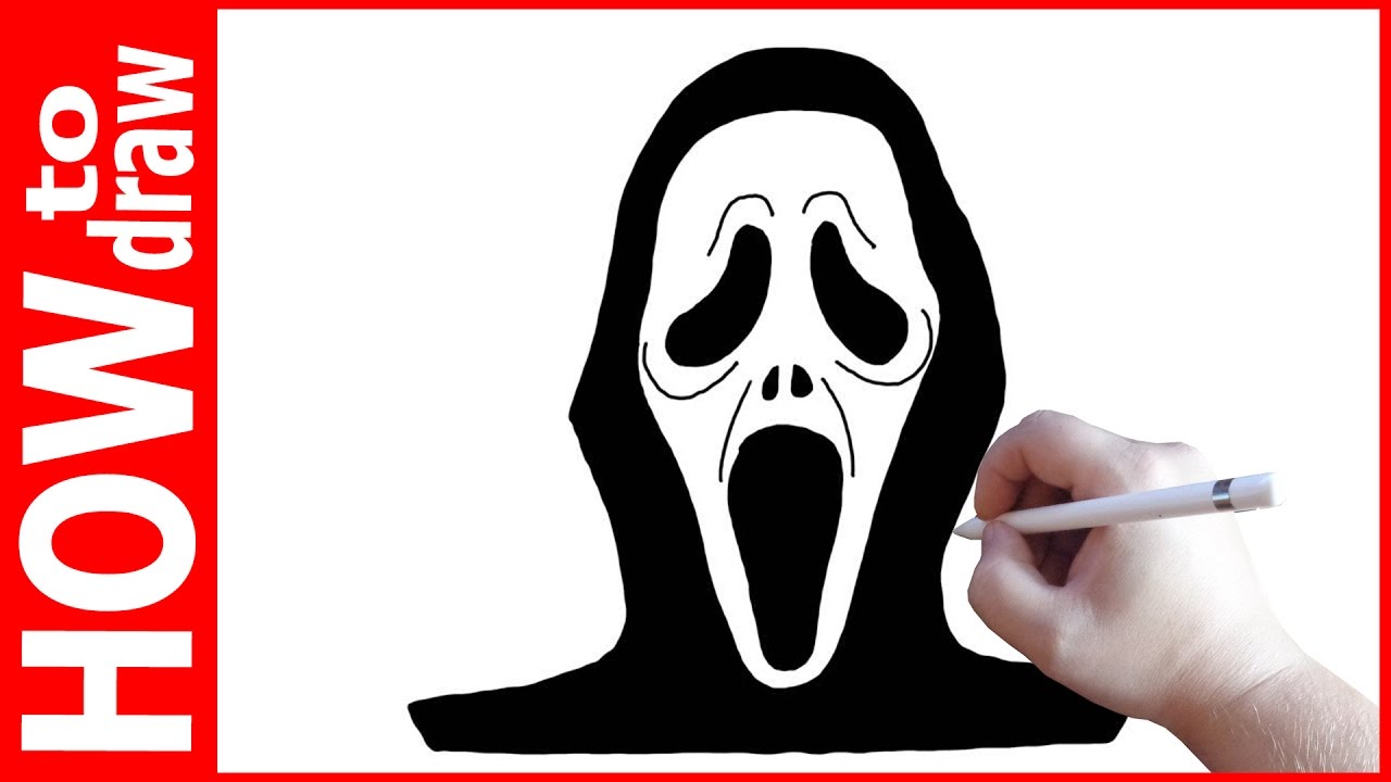 1280x720 How To Draw Scream, Kak Narisovat Masku Prizraka