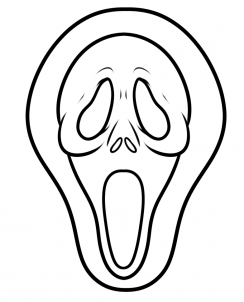 244x302 Drawing Printout Drawing The Scream Mask Easy