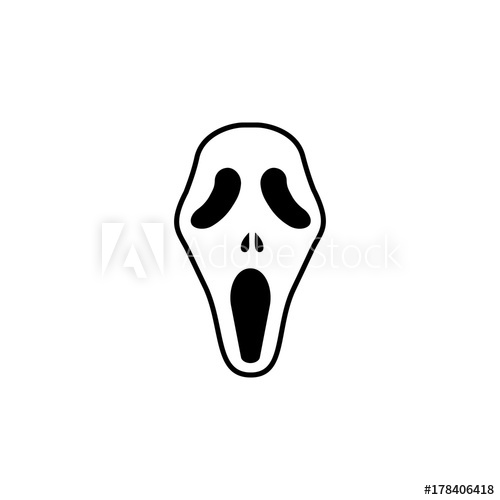 500x500 Ghost Scream Mask Halloween Concept Icon