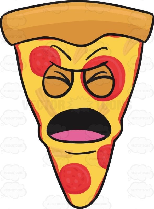 589x800 Slice Of Pepperoni Pizza With Nagging And Screaming Look On Face