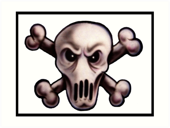 549x413 Screaming Skull Art Prints