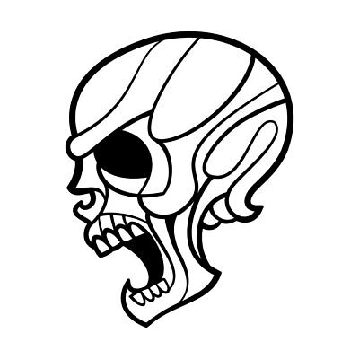 400x400 Skull Screaming Vinyl Decal Sticker Car Window Laptop