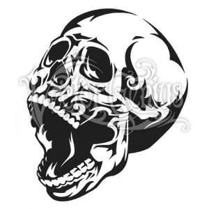 300x300 Biting Animal Skull Stock Art