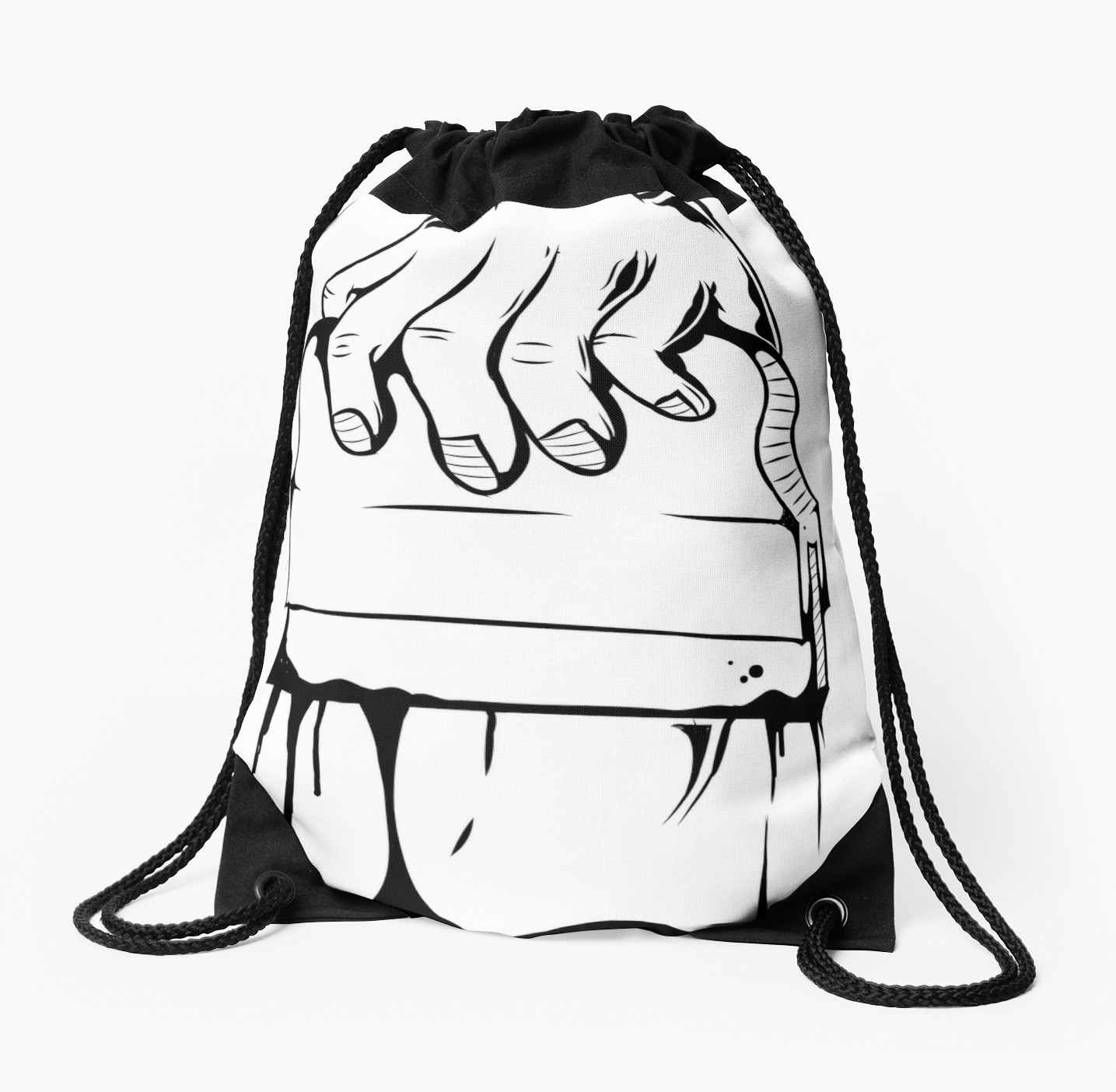 1435x1404 Screen Printing Squeegee Drawstring Bag