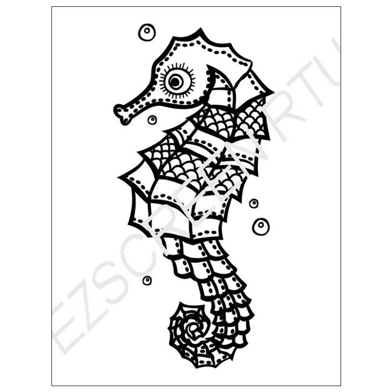800x800 diy screen printing polymer clay seahorse design silk screen