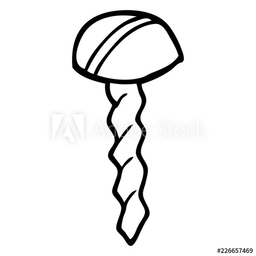 500x500 Line Drawing Cartoon Screw
