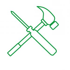 300x300 Outline Screwdriver Hammer Cross Drawing Graphic Vector Soidergi
