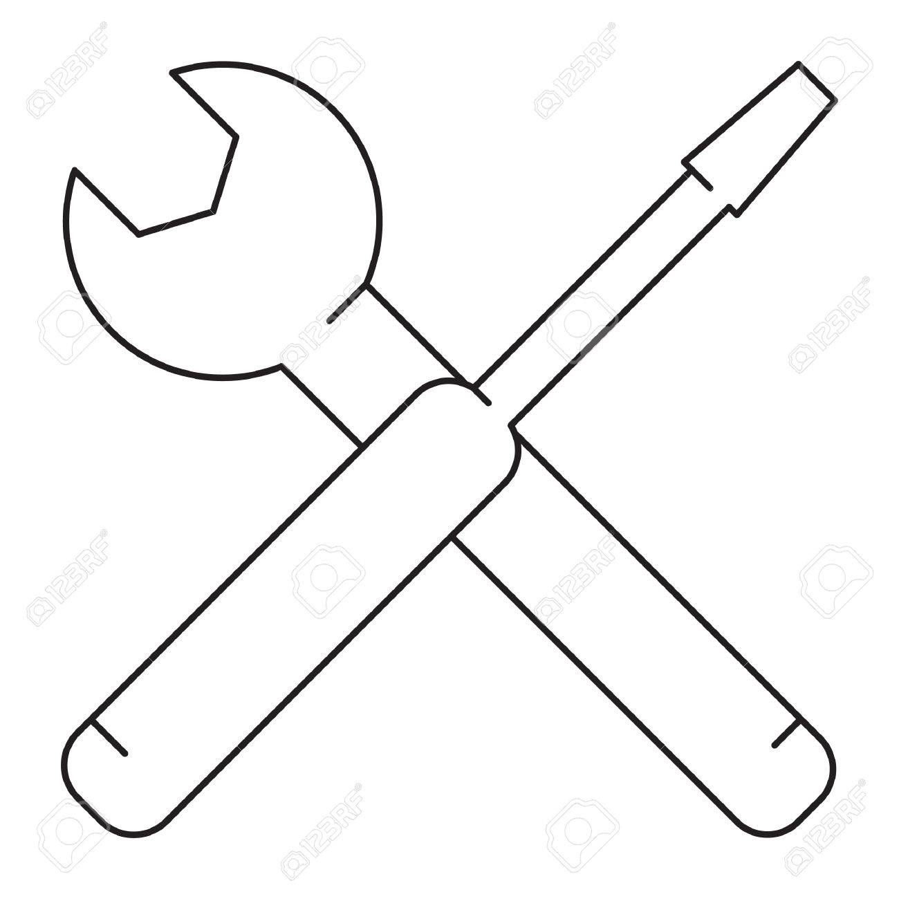 1300x1300 Screwdriver Clipart Crossed