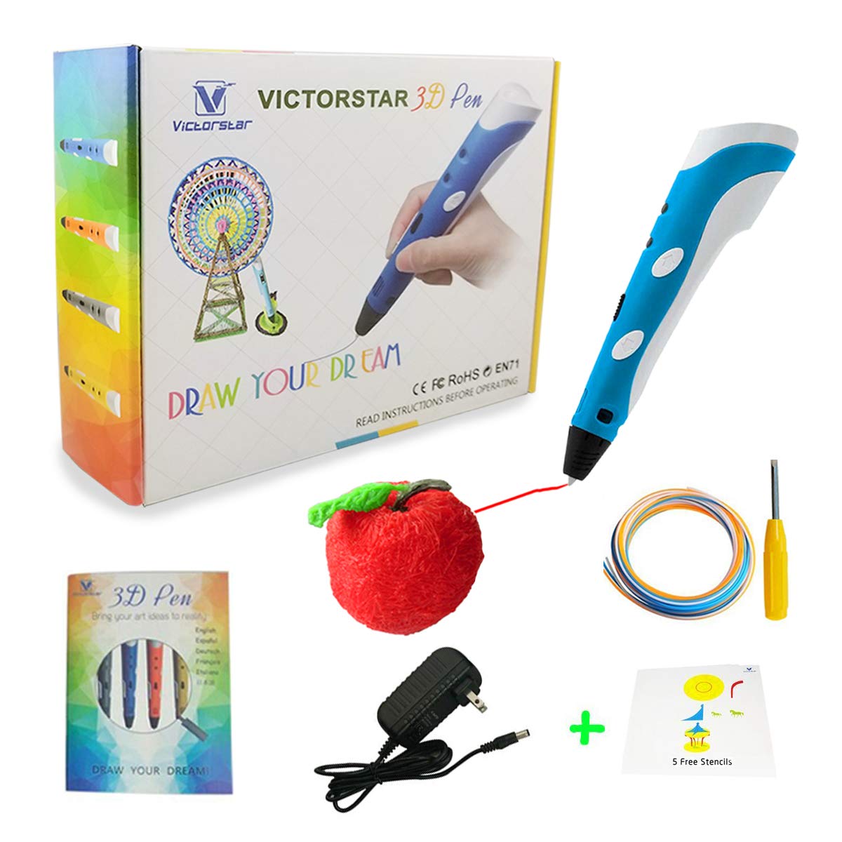 1200x1200 Pen With Paper Stencils And Screwdriverusing