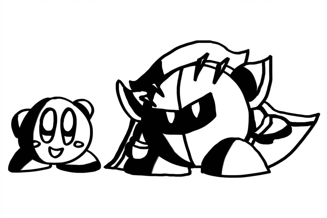 1095x730 Kirby And Meta Knight Random Scribble
