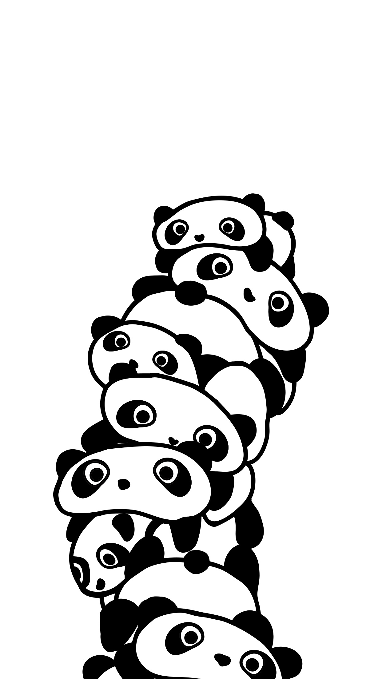 1242x2208 Scribble Drawing Panda For Free Download