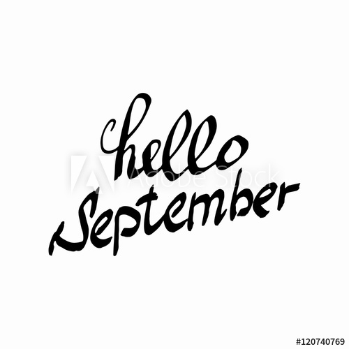 500x500 Hello September Cheerful Composition Drawing Perfect Hand Drawn