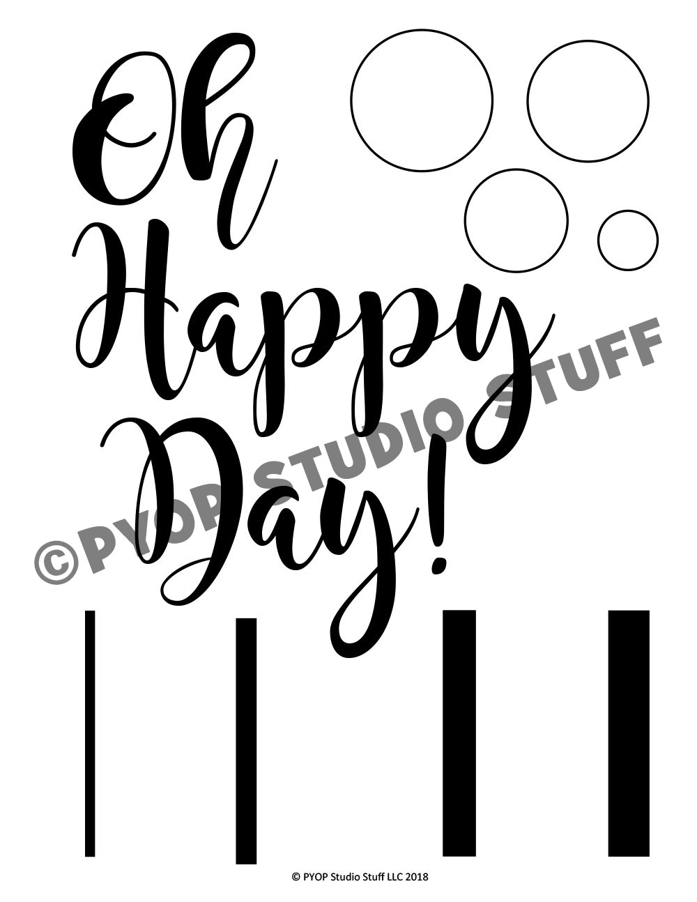 1000x1294 Oh Happy Day Plate Script Pyop Studio Stuff