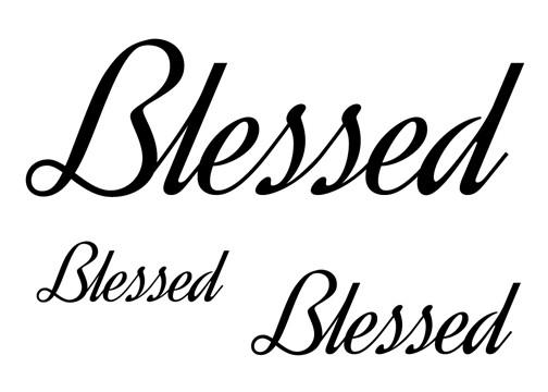 504x360 Blessed Script Tattoos Tatt Me Temporary Tattoos