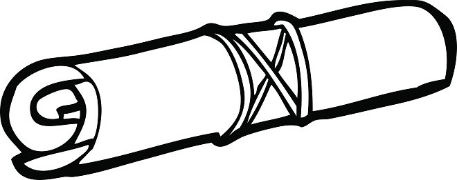 660x261 Line Drawing Cartoon Scroll Premium Clipart