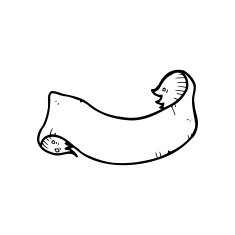 235x235 Line Drawing Cartoon Tattoo Scroll Banner Free Image