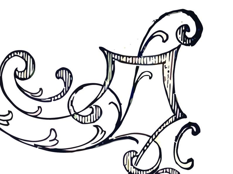 794x596 Ornamental Vector Scrolls And Line Drawings Card Elements Etsy