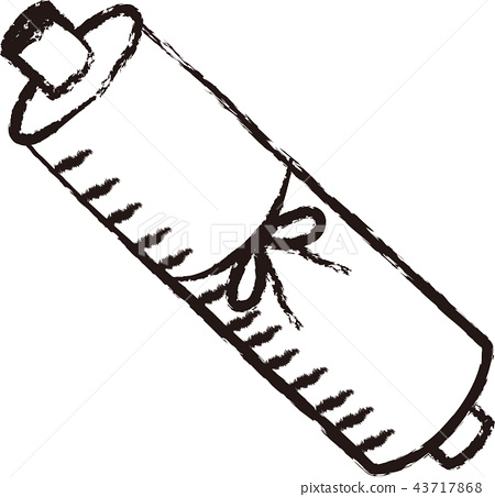 450x452 Scroll Line Drawing