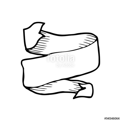 500x500 Line Drawing Cartoon Tattoo Scroll Banner Stock Image And Royalty