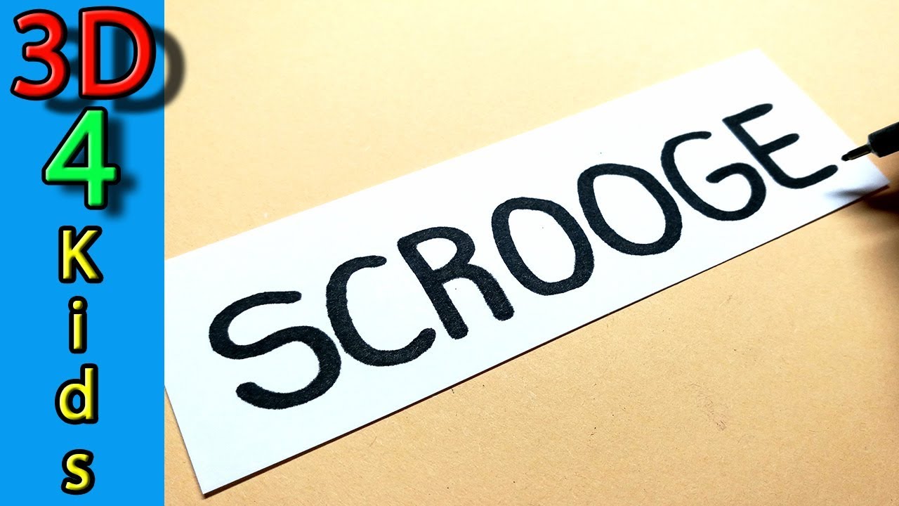 1280x720 Turn Word Into Cartoon Drawing Very Funny ! Christmas Scrooge