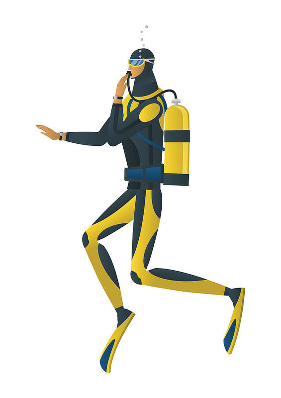 Scuba Diver Drawing | Free download on ClipArtMag