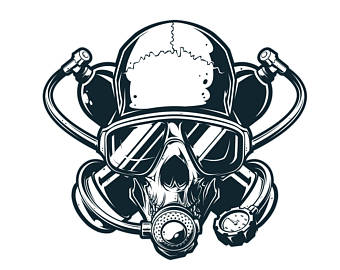 340x270 Scuba Diver Drawing Etsy