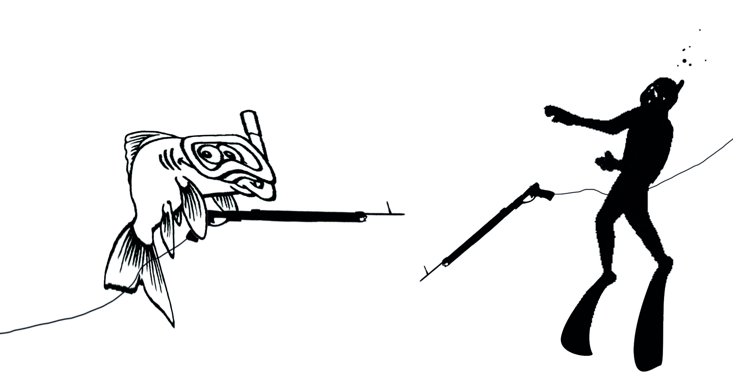 2480x1323 Logo Spearfishing Freediving In Scuba Diver Tattoo