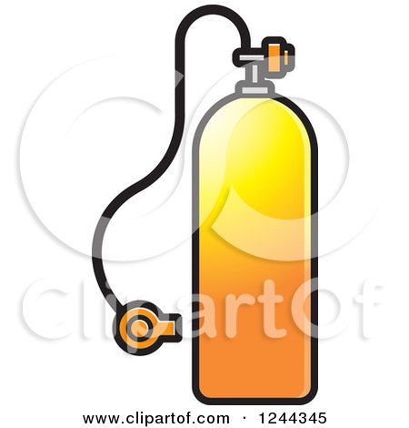 450x470 Clipart Of A Gradient Orange Diving Cylinder
