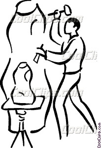 205x300 Person Sculpting Vector Clip Art